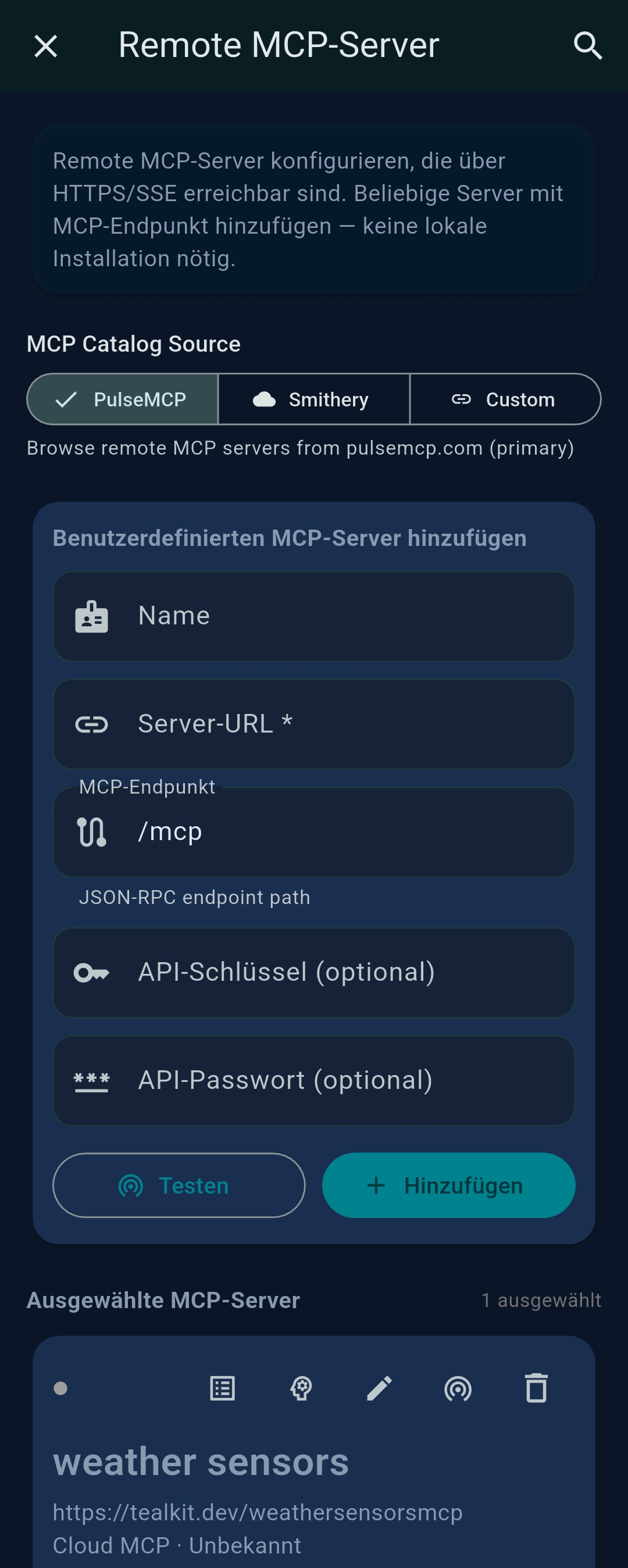 Remote MCP list